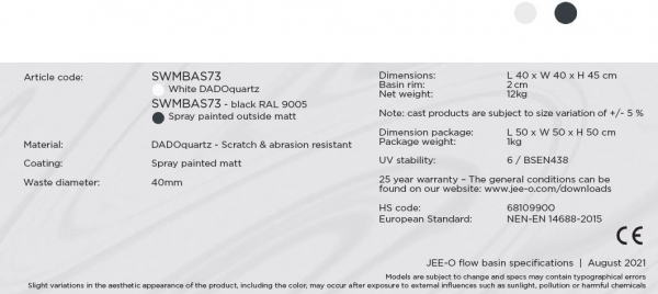 Jee-O Aufsatzwaschbecken Flow basin