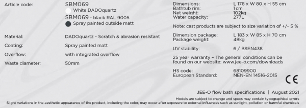 Jee-O Flow freistehende Badewanne