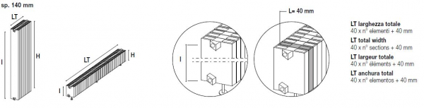 K8 radiatori Obliquo weiß Aluminium-Designheizkörper Raumheizkörper