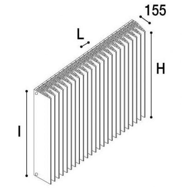 K8 radiatori Prisma V Weiß Aluminium-Designheizkörper Raumheizkörper