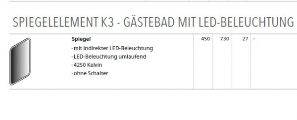 Lanzet Badmöbelset K3 für Gästebad mit 1 Tür