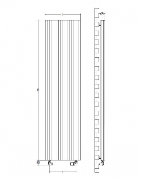 Margaroli Fil à Fil onda Aluminium-Designheizkörper mit gerundeten Elementen