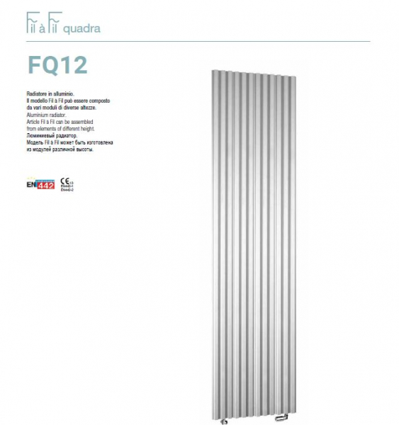 Margaroli Fil à Fil quadra Aluminium-Designheizkörper mit eckigen Elementen