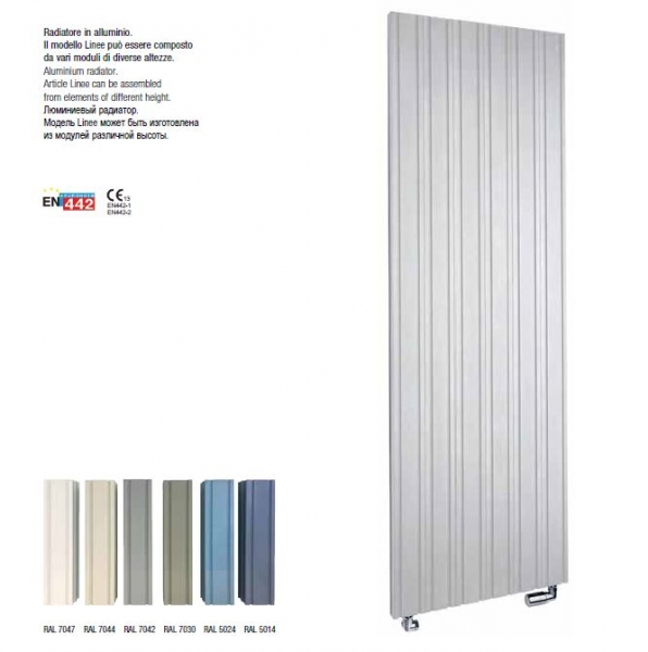 Margaroli Linee Aluminium-Designheizkörper mit planen Paneelen