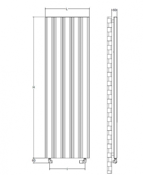 Margaroli Linee Aluminium-Designheizkörper mit planen Paneelen
