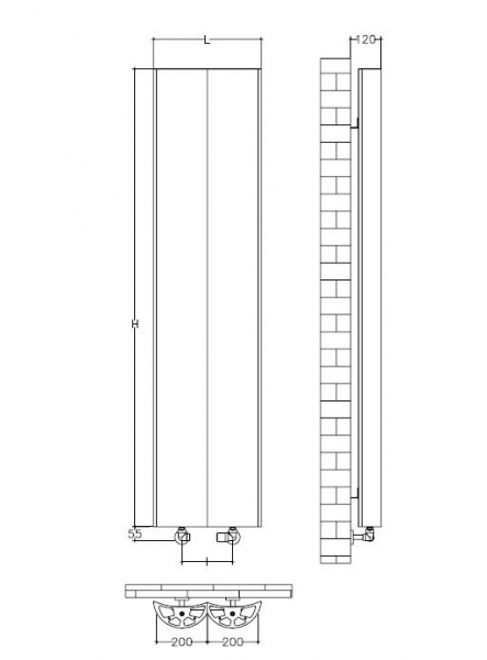 Margaroli T'Onda Aluminium-Designheizkörper gerundet