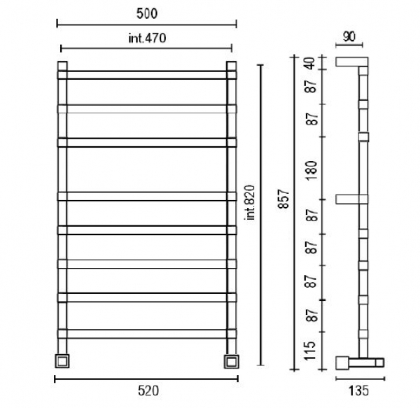 Margaroli Panorama 764 Designheizkörper Handtuchheizkörper