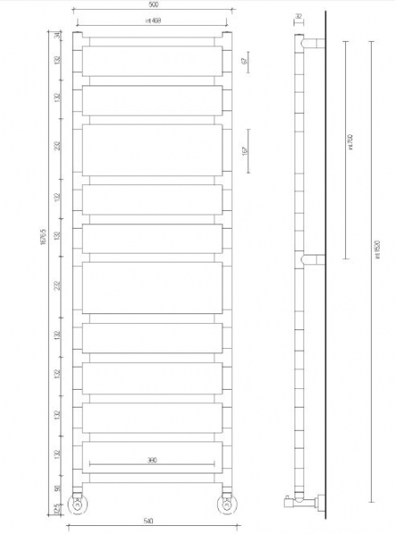 Margaroli Sereno 4-484/11 Designheizkörper Handtuchheizkörper