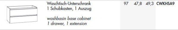 Marlin Bad 3300 Waschtisch-Unterschrank für Waschbecken, elegantes Design für Ihr Badezimmer