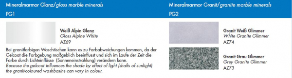 Marlin Bad Badmöbelset 3130 Azure Mineralmarmor-Waschbecken und Unterschrank, modernes Design für Ihr Badezimmer