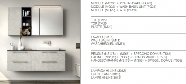 Mastella Byte 07 Badmöbelset modernes Design aus Italien