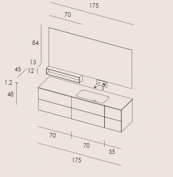 Mastella Byte 10 Badmöbelset modernes Design aus Italien