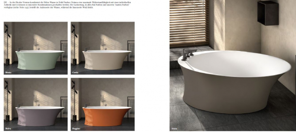 Mastella Designbadewanne Helen modernes Design aus Italien