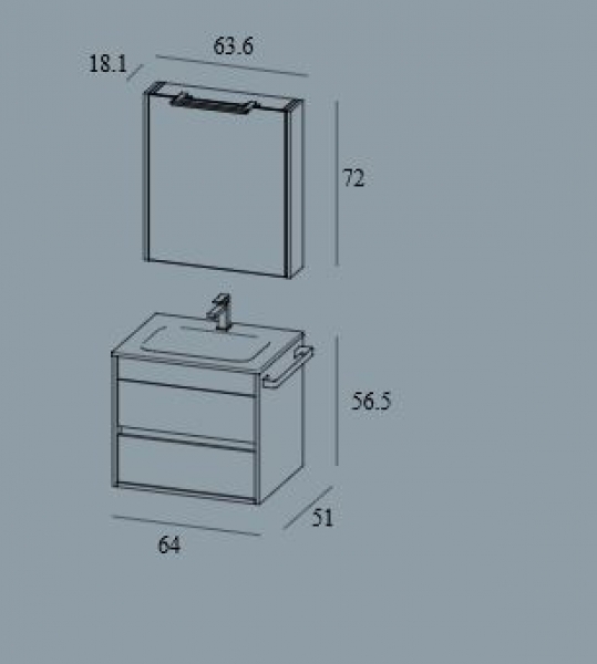 Mastella Duetto Badmöbelset 02 modernes Design aus Italien