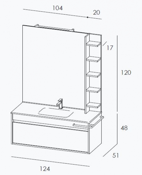 Mastella Duetto Badmöbelset 11 modernes Design aus Italien