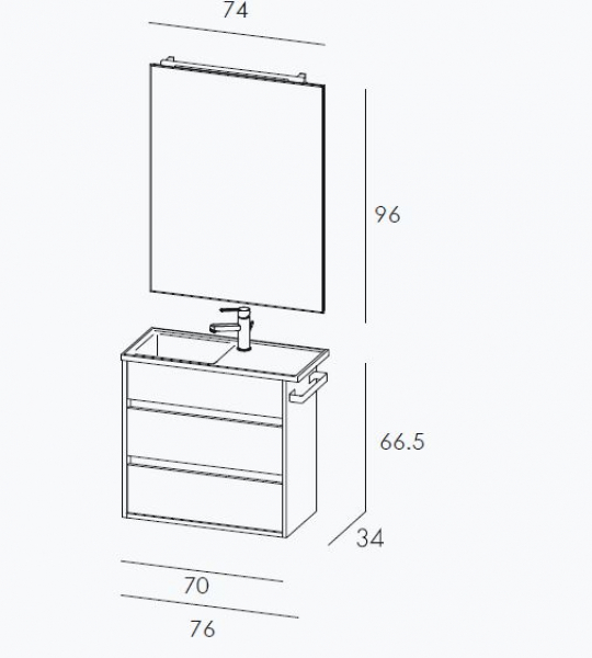 Mastella Duetto Badmöbelset 17 modernes Design aus Italien