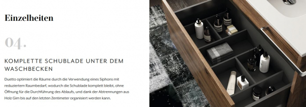 Mastella Duetto 50 Badmöbelset 03 modernes Design aus Italien