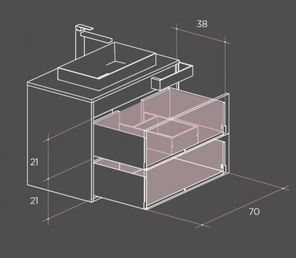 Mastella Smart 46 Badmöbelset 02 kleines Format mit mehr Platz