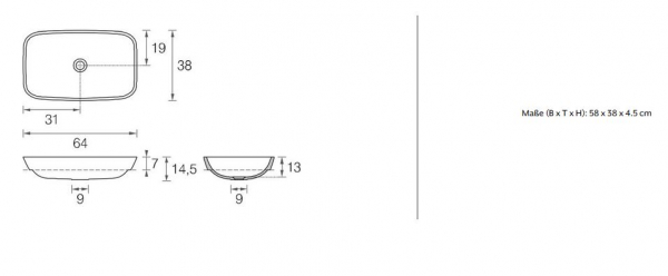 Mastella Yak In Aufsatzwaschbecken modernes Design aus Italien