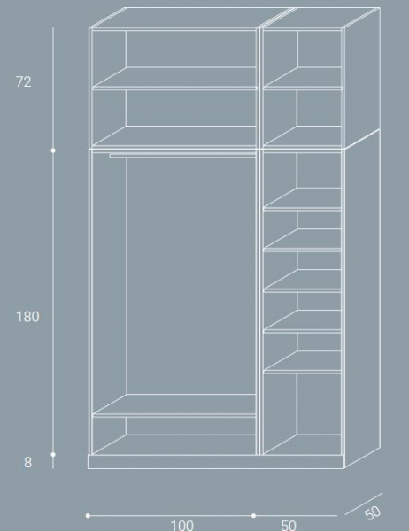 My Space 01 Schrank Kleiderschrank von Mastella Design