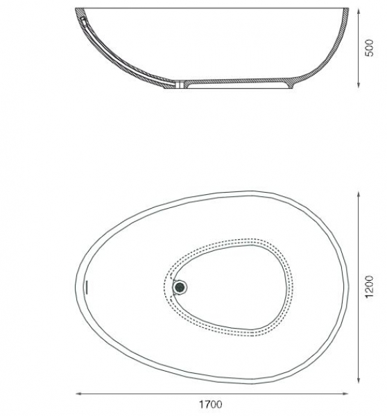 Mastella Vov freistehende Design-Badewanne