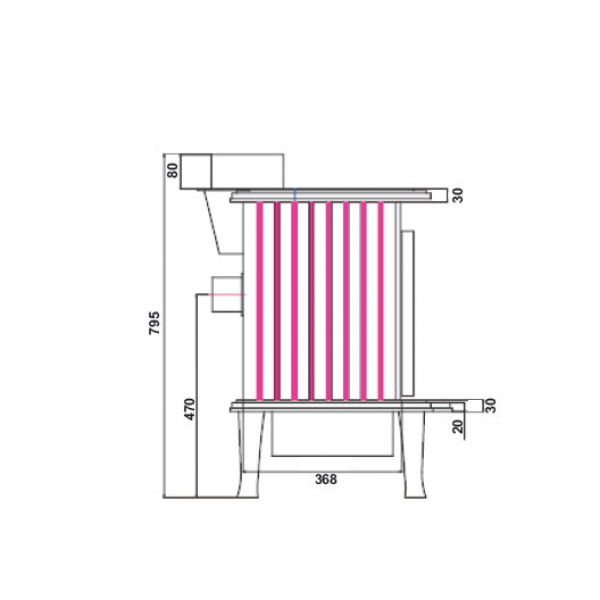 Mercury ST-246 Merkur Kaminofen Holzofen Ofen von Globe fire