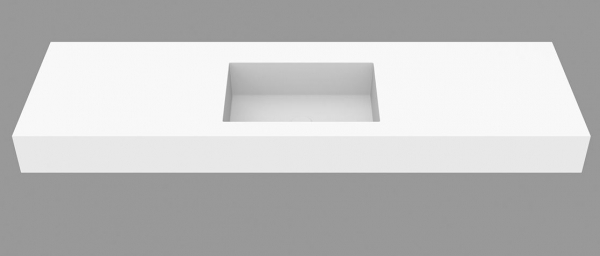 Moma Design Desk 50 System Waschtischplatte Top mit integriertem Waschbecken White Stonage