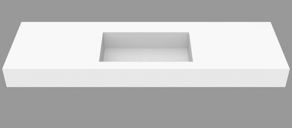 Moma Design Desk 60 System Waschtischplatte Top mit Waschbecken White Stonage