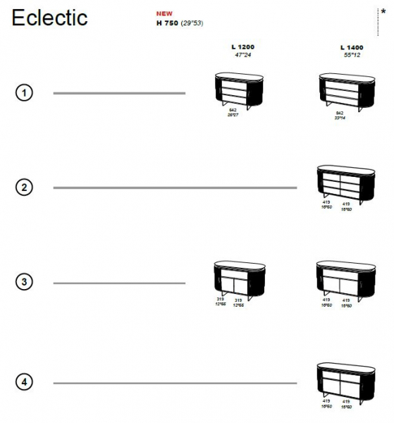 Moma Design Eclectic exklusives Badmöbelset mit großer Auswahl an Kompositionen