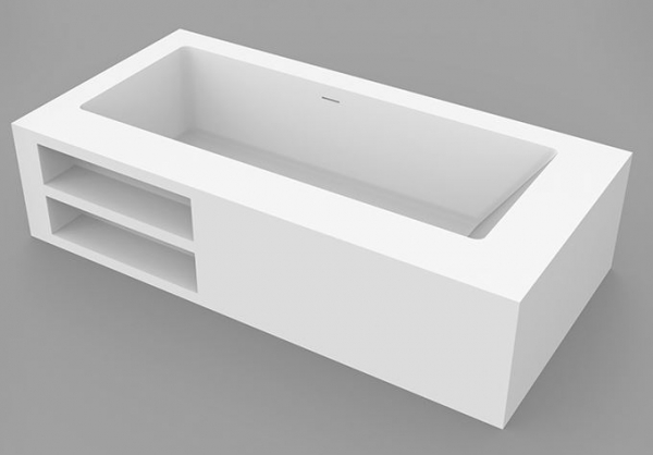 Moma Design Ivory Badewanne in Wunschgröße aus White Stonage Weiß matt