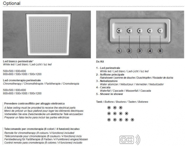 Moma Design Square Shower Duschkopf Regendusche Deckenmontage in vielen Größen
