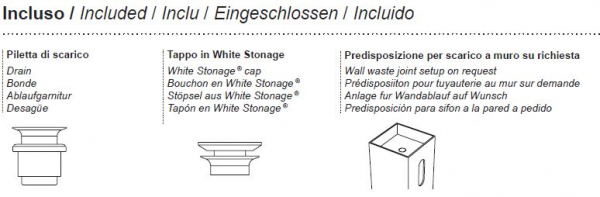 Moma Design Standwaschbecken Evoque Tower freistehende Waschsäule Weiß matt White Stonage