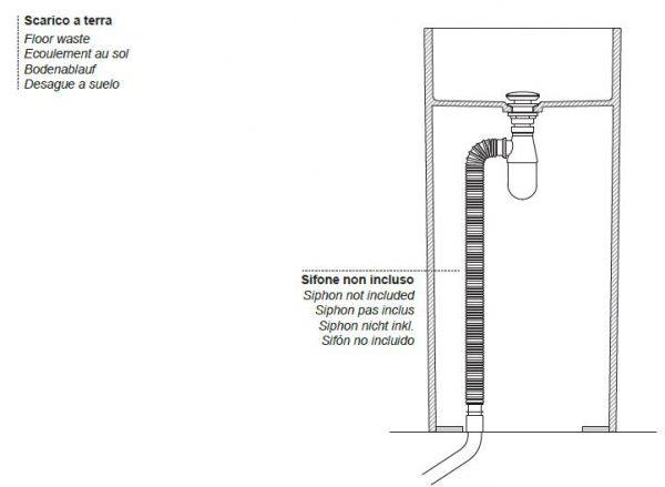 Moma Design Standwaschbecken Tube Tower freistehende Waschsäule Weiß matt White Stonage