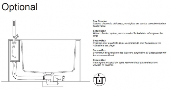 Moma Design Elitechnic Badewanne freistehend aus White Stonage mit Optionen