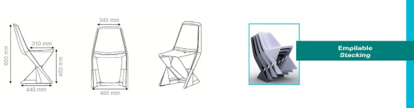 Qui est Paul Iso Chair stapelbarer Stuhl PaulDesign für Spa, Garten und Hotels