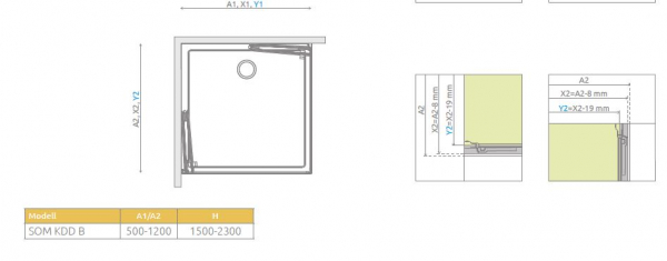 Radaway Arta 8 KDD B Eck-Duschkabine mit 2 Falttüren PUK Nieste