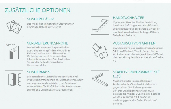 Radaway Eos DWD I Nischentür Duschabtrennung mit Pendeltür 2-teilige Schwenktür PUK Naab