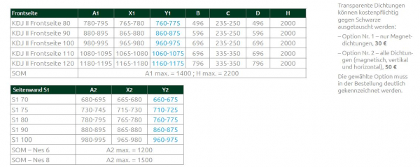 Radaway Nes KDJ II Eck-Duschkabine Pendeltür mit Festteil und Seitenwand PUK Oder 6 und 8 mm
