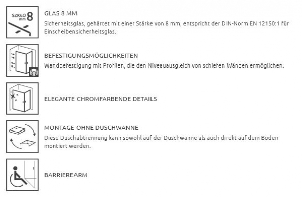 Radaway Walk In Modo New IV 8 mm