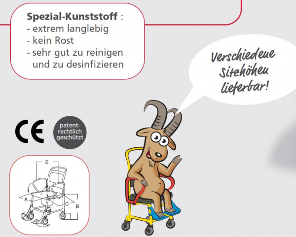 Rebotec Augsburg Kinder-Duschstuhl Toilettenstuhl