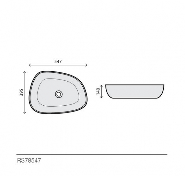 Rubicer Aufsatzwaschbecken Keramik Weiß Waschschale RS78547