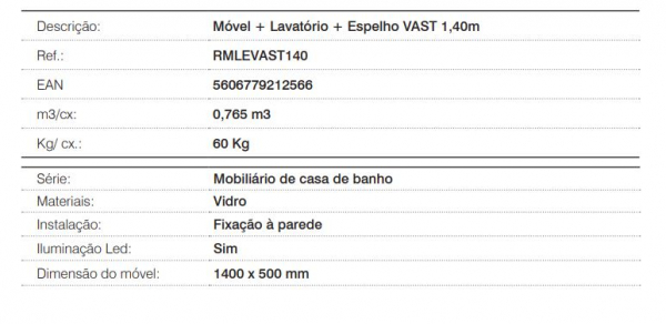 Rubicer Badmöbelset Vast 140, exklusives und elegantes Badezimmer-Waschbecken-Set