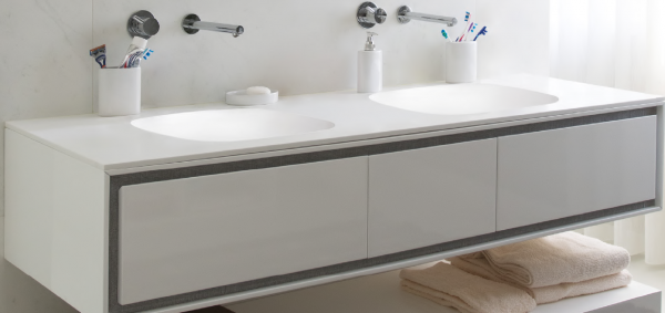 Rubicer Badmöbelset Noble exklusives und elegantes Badezimmer-Waschbecken-Set