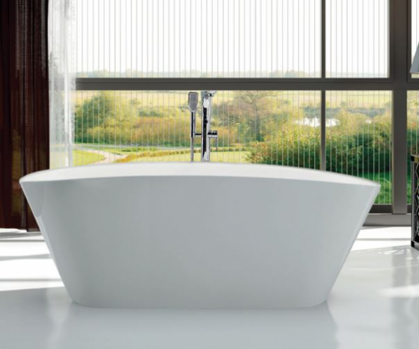 Rubicer Resort Acryl-Badewanne freistehend Weiß glänzend RBT61106B