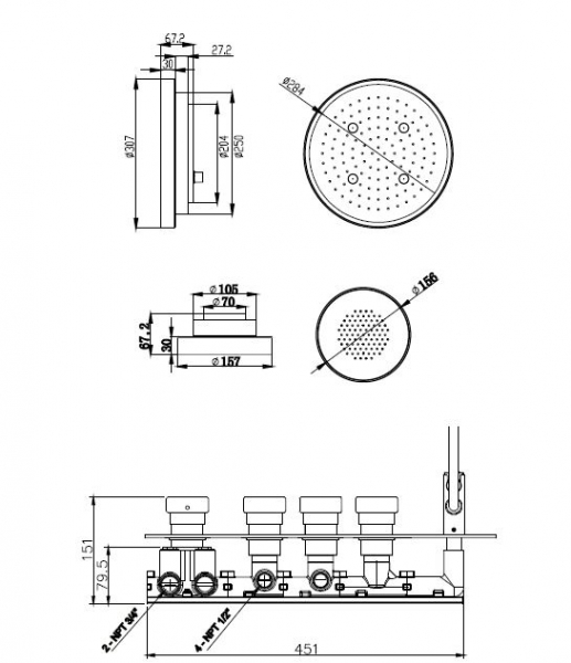 Rubicer Shower-Set Spring Duschset RLTA5011BW