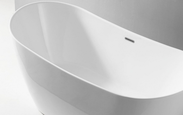 Rubicer Sublime freistehende Acryl-Badewanne Weiß RBA6612SUBWGL/M