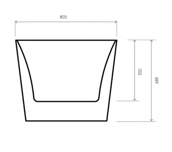 Rubicer Sublime freistehende Acryl-Badewanne Weiß RBA6612SUBWGL/M