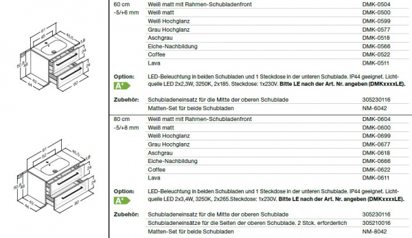 Badmöbelset Delta Karat SL von Scanbad by Dansani