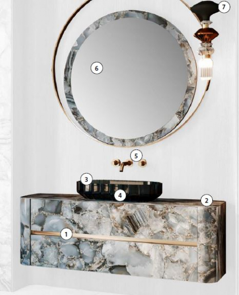 Sicis Elisyan Badmöbel Komposition 1 - exklusives Design aus Italien