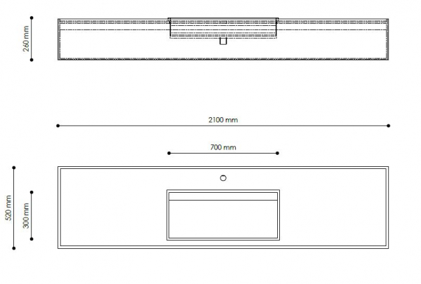 Sicis Elisyan Crystal Waschtischplatte mit integriertem Waschbecken - exklusives Design aus Italien
